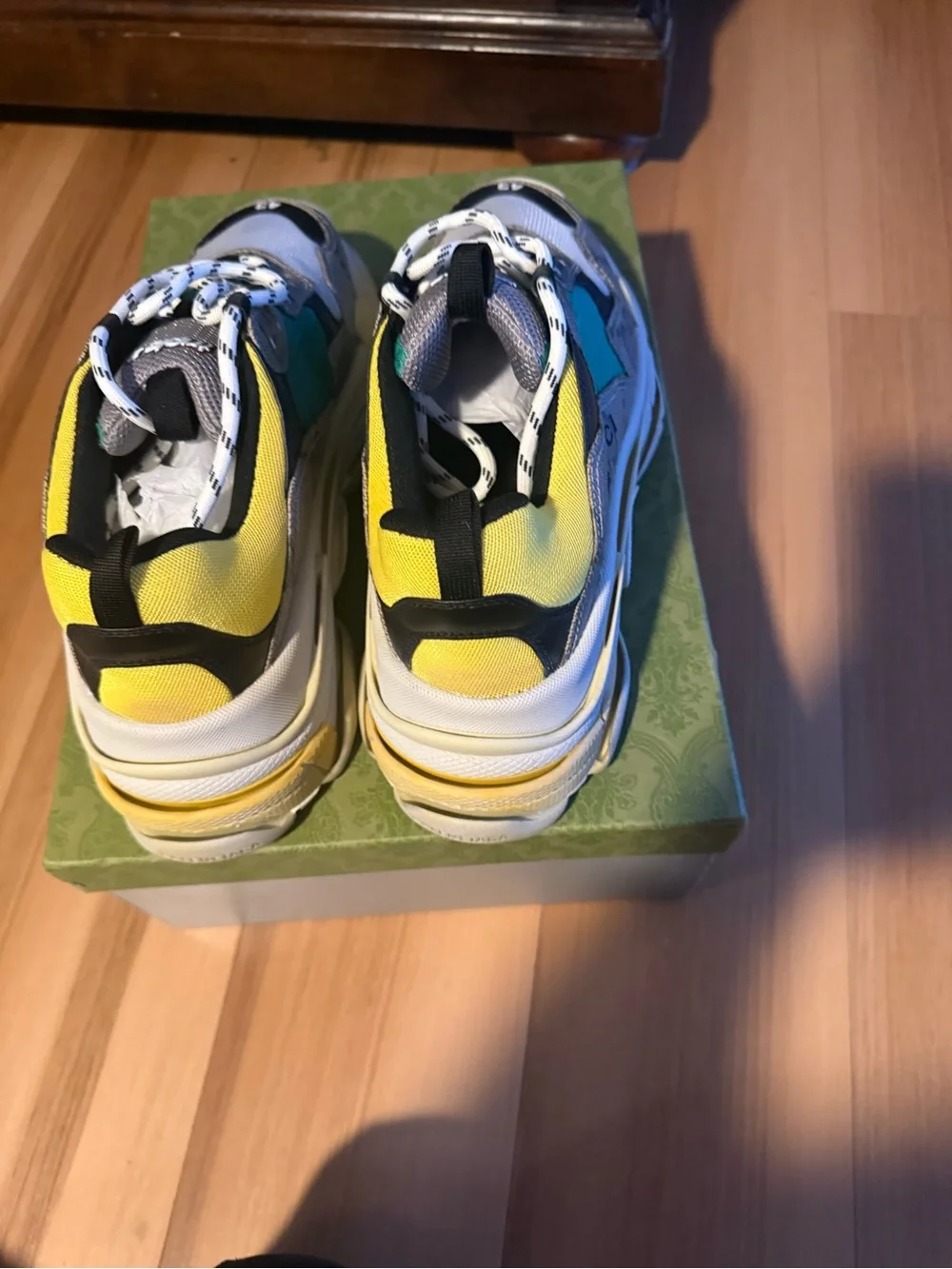 New In Original Box Balenciaga Gucci X Hacker Project Triple S Sneakers Size 43